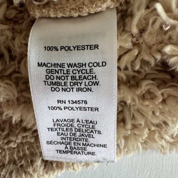 Vineyard Vines Boys Tan Sherpa Pullover Sweater Jacket Large 1/4 Zip Preppy - Picture 7 of 10